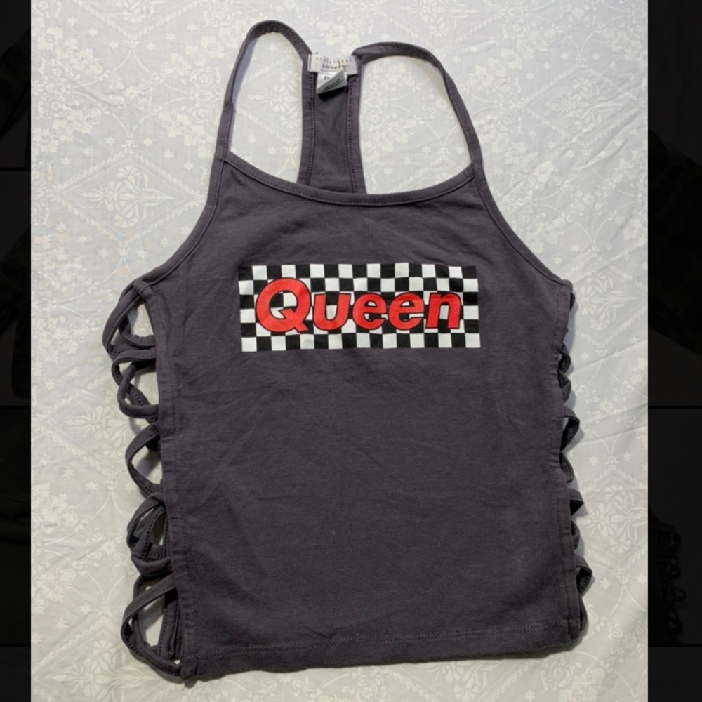Street wear society grey queen cropped top
